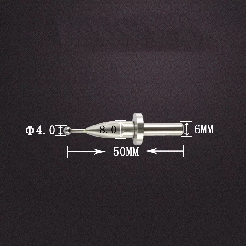 Altimetro Ago Maniglia 6mm Sonda di misurazione dell'altezza Leva in rubino Quadrante in acciaio al tungsteno Indicatore Pin 50mm Asta Gage Ball CMM