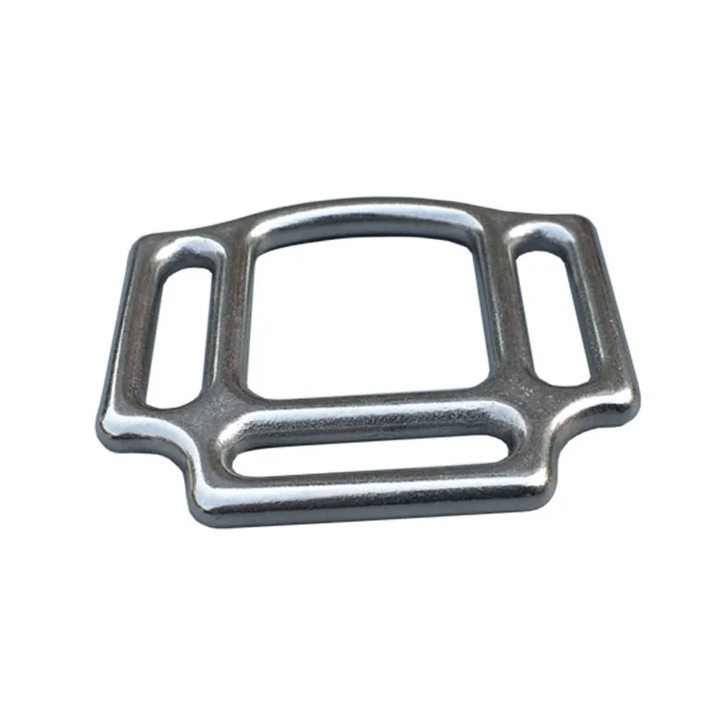 10pcs Stainless Steel Buckles Strong Halter Metal Buckle Square 3-Slots 20mm