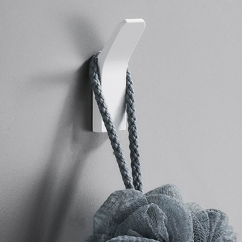 Black Robe Hook White Black Gold Hole-free Hook Towel Hook Coat Hanger For Kitchen Bathroom Accessories