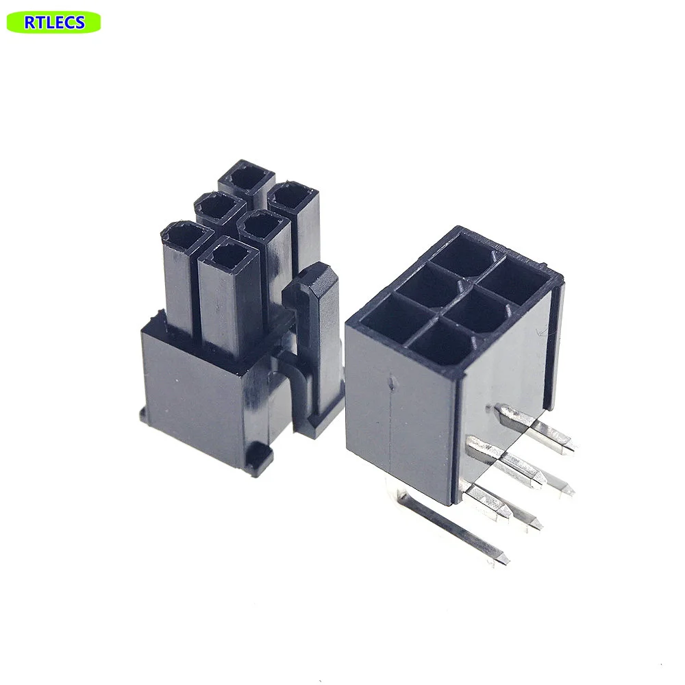 500 Sets 4.2 MM 6 Pin Header Male Plug 0.165