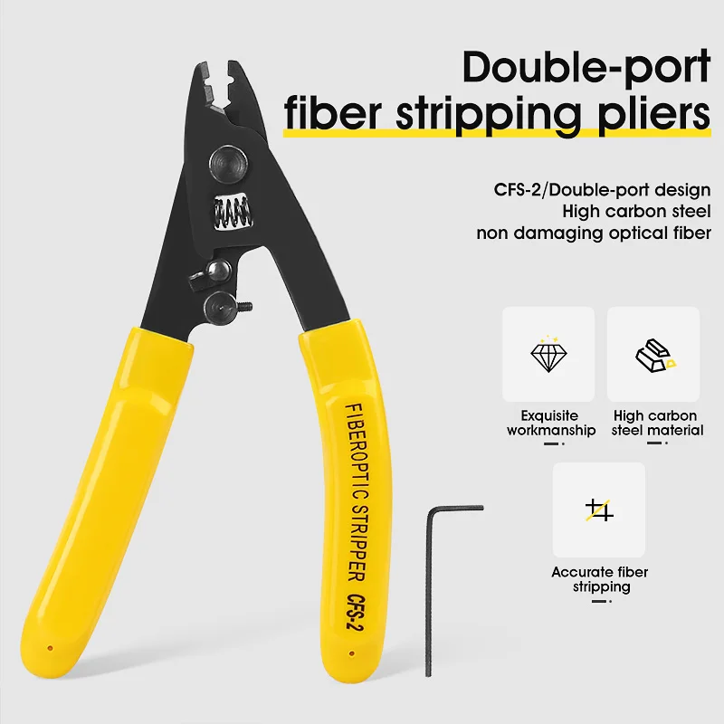 Kit de ferramentas para fibra ótica, conjunto de 3 pacotes com tesouras de fibra têxtil e alicates para desenhos de fibra ótica