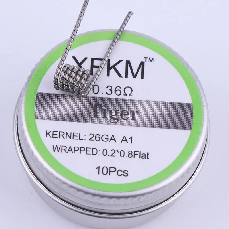 XFKM A1/316 Flat twisted wire Fused clapton Hive premade wires Alien Mix twisted Quad Tiger coils Heating Resistance rda coil