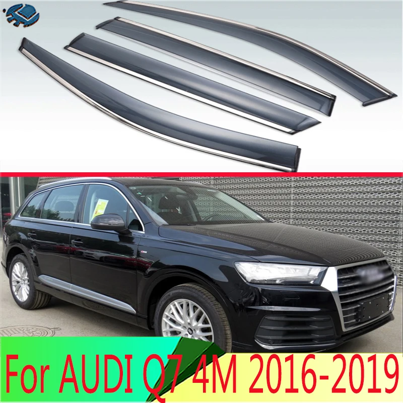 

Для AUDI Q7 4M 2016 2017 2018 2019 пластиковый внешний козырек вентиляционные шторы оконный солнцезащитный дефлектор от дождя 4 шт.