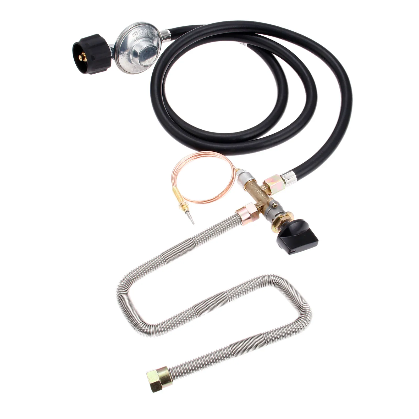 Propane Fire Pit Gas Control Valve System Regulator Valve with Hose