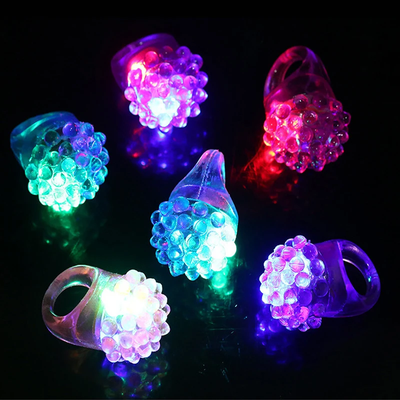 Gafas Led Led Dance Strawberry Ring Multi-color Light Lamp Beams Torch Bright Laser Finger For Party Ktv Bar Gift Hot Selling