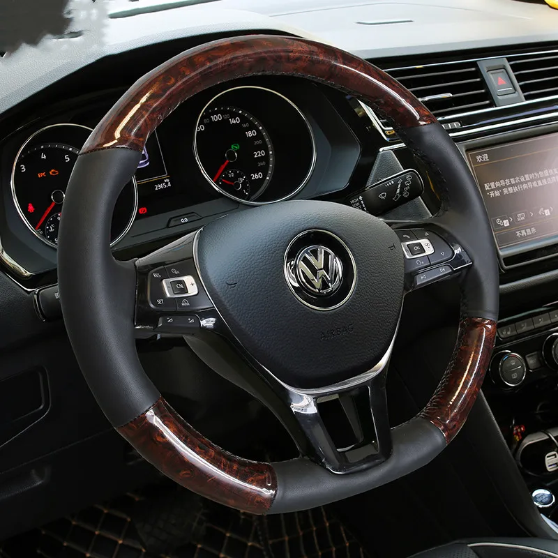 

Кожаный чехол на руль для Volkswagen Sagitar Lavida Jetta Bora Passat Golf Tayron Lamando Magotan