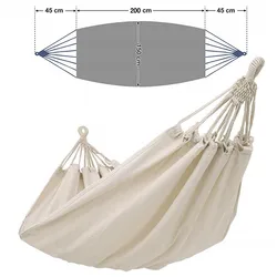 Hammocks A White Organic Cotton Hammock Double Two Person Hammock, Premium Quality, Ethical, Fair Trade, Large
