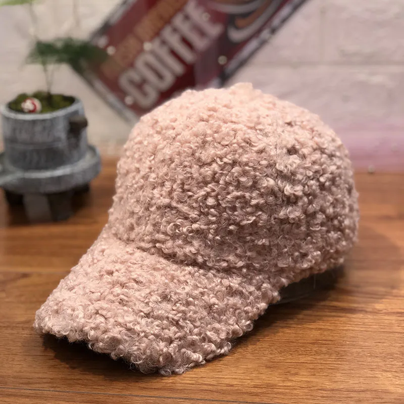 New Casual Outdoor Warm Winter Cap Girl Women Adjustable Animal Pattern Faux Fur Baseball Cap Cotton Hip-Hop Hat Visor  55-59cm