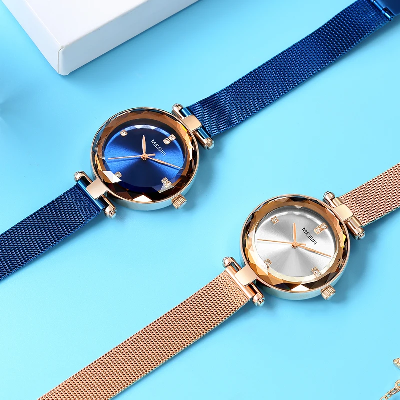 Imagem -03 - Megir Marca de Luxo Relógios Femininos à Prova Impermeável Água Moda Quartzo Senhoras Relógio para Mulher Senhora Relógio de Pulso Relógio Feminino Montre Femme