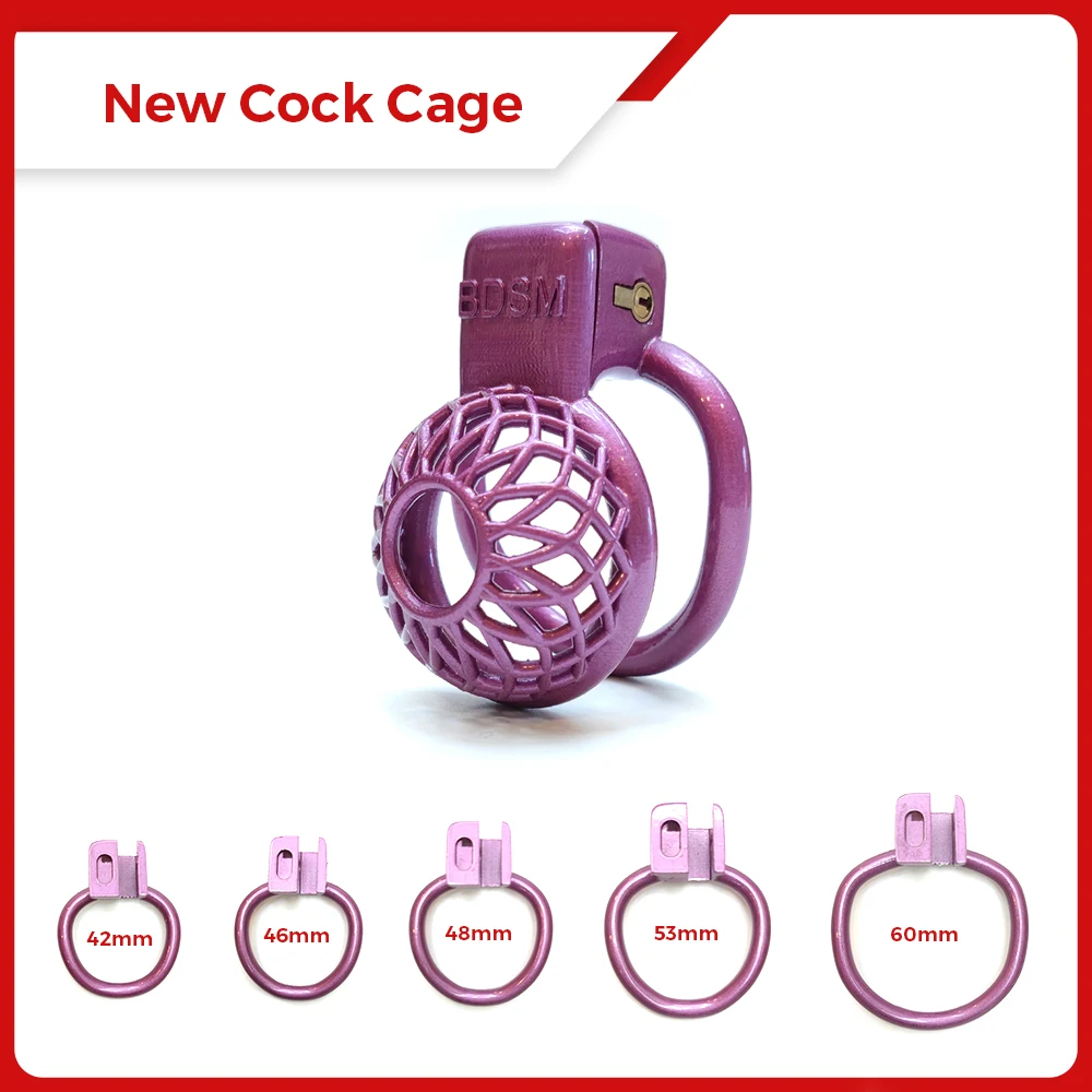 Small Reticular Sissy Cock Cage Slave Chastity Cage BDSM Male Sex Shop Penis Ring Lock Male Erotic Gay Ladyboy Sex Toy for Men