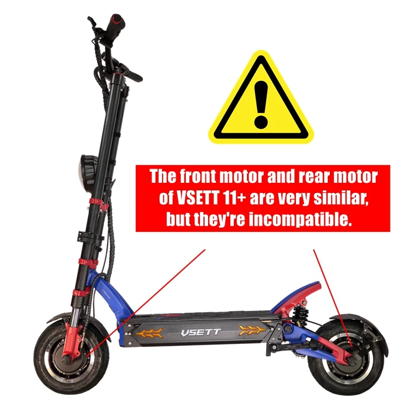 Original VSETT 11 Inch Electric Scooter Motor Only for VSETT 11+ Front & Rear Wheel 60V 1500W Engine With Detachable Hub Ring