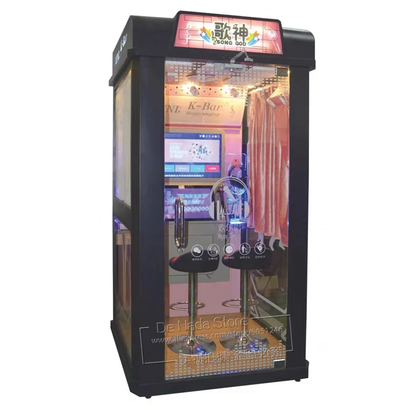 Amusement Arcade Machine Black Jukebox Karaoke Music House Commercial Video KTV Booth Practice Song Singing Machine