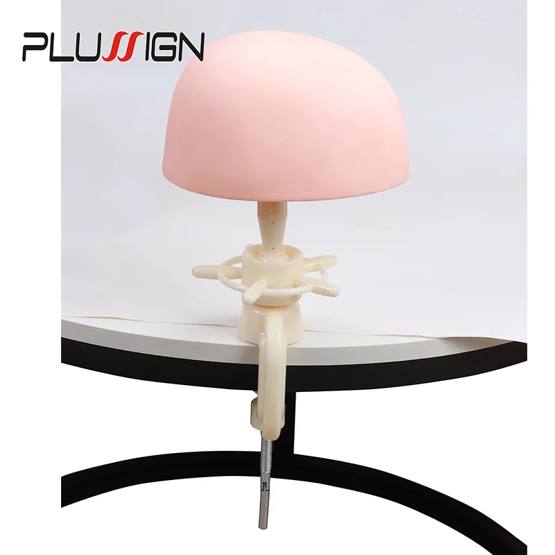 Silicon Ventilating Hand-Woven Half Head With Table Clamp Mannequin Head With Stand White Color Top Quality S L Two Size Head