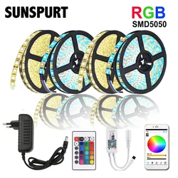 5m-100m WiFi/IR/2.4G Touch LED Strip Light RGB SMD 2835 5050 RGBW/RGBWW 60leds LED Strip Tape DC 12V+ Remote Control+ Adapter EU