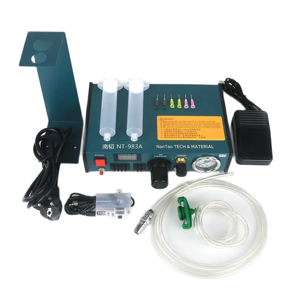 Máquina Distribuidora de Cola Líquida Semiautomática Display Digital Precisão Industrial Pasta de Solda 110v 983a