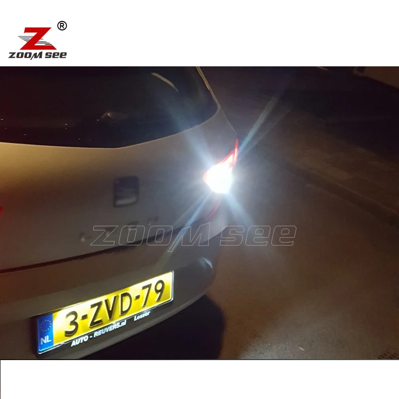 Canbus White LED Reverse bulb + Parking Position + Day DRL Daytime Running light for Seat Leon MK2 1P 1P1 Exterior lamp (05-12)