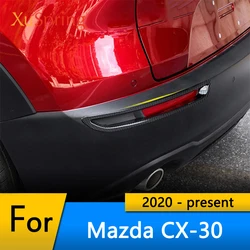 Car Rear Fog-light Lamp Eyebrow Trim Cover Stickers Strips Cover Car Styling 2pcs/set For Mazda CX-30 CX30 2020 2021