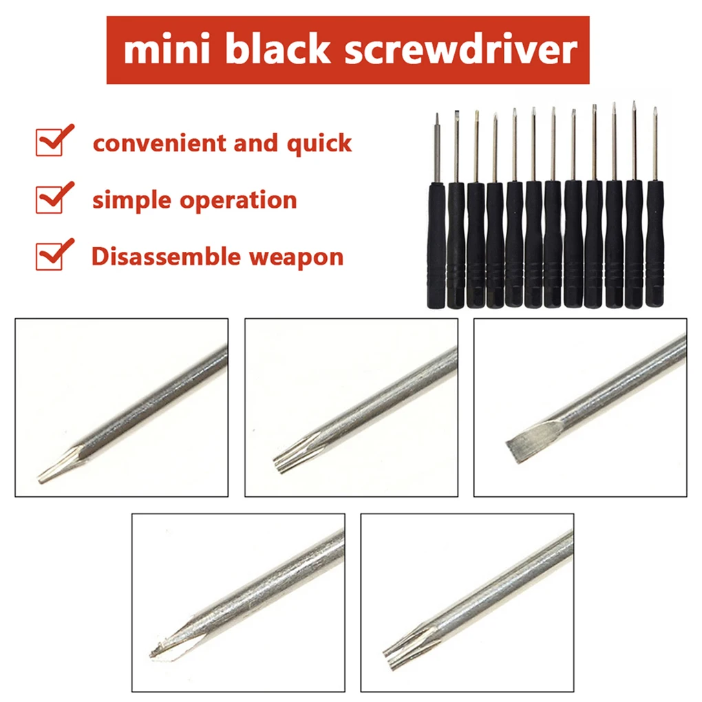 12 Pack Screwdriver Set Multi-Functional Handle Mini Screwdrivers Open Tool Sturdy Repairing Tools Smartphone Using