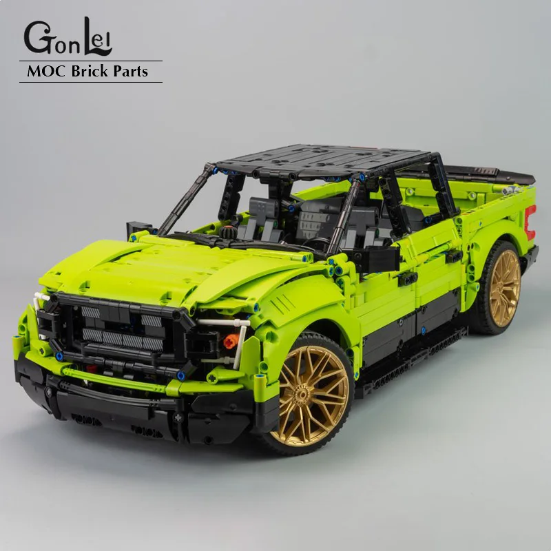 2742PCS Technical Series MOC Cars 42115 Modified Version Green Cross Country Pickup Ford F150 Model DIY Assembly Toys Gifts