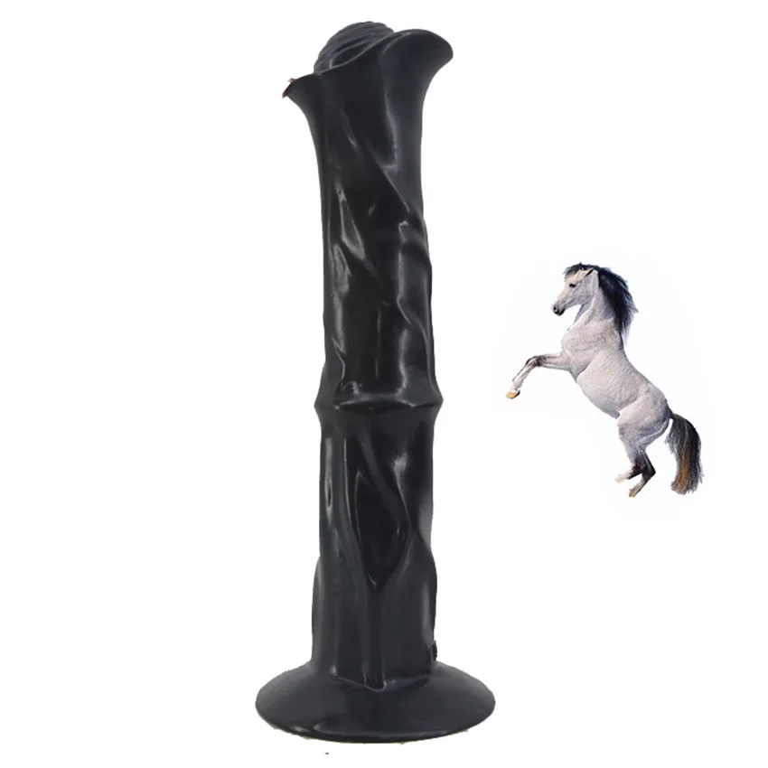 MLSice Big Soft Anal Horse Animal Wolf Dildo Extremely Long Dog Canine Penis Realistic Suction Cup Dick Sex Toys Dong for Women