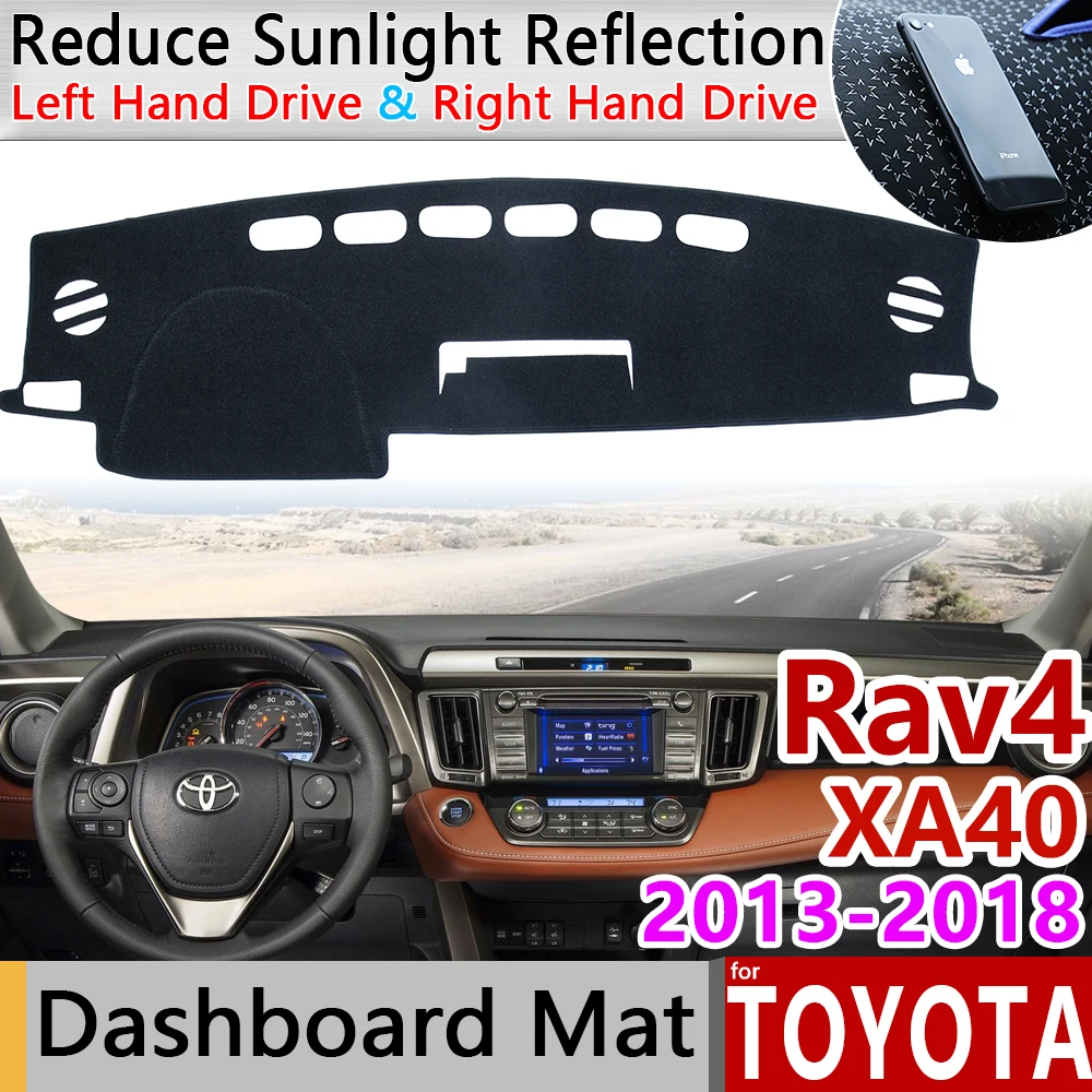 for Toyota Rav4 XA40 2013~2018 RAV 4 40 Anti-Slip Mat Dashboard Dash Cover Pad Sunshade Dashmat Accessories 2014 2015 2016 2017