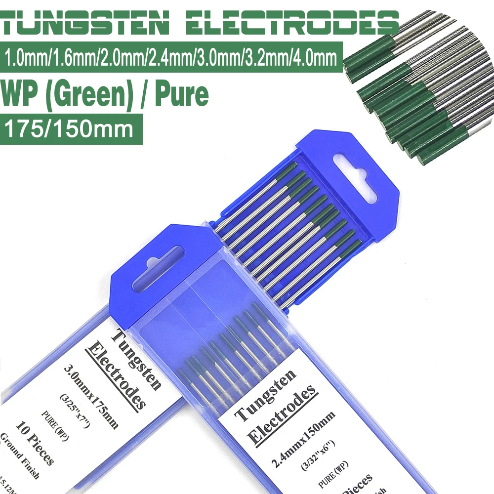 

WP(Green) Pure Tungsten Electrodes 1.0 1.6 2.0 2.4 3.0 3.2 4.0mm Aluminum Welding Electrodes 10pcsc Tig Electrodes