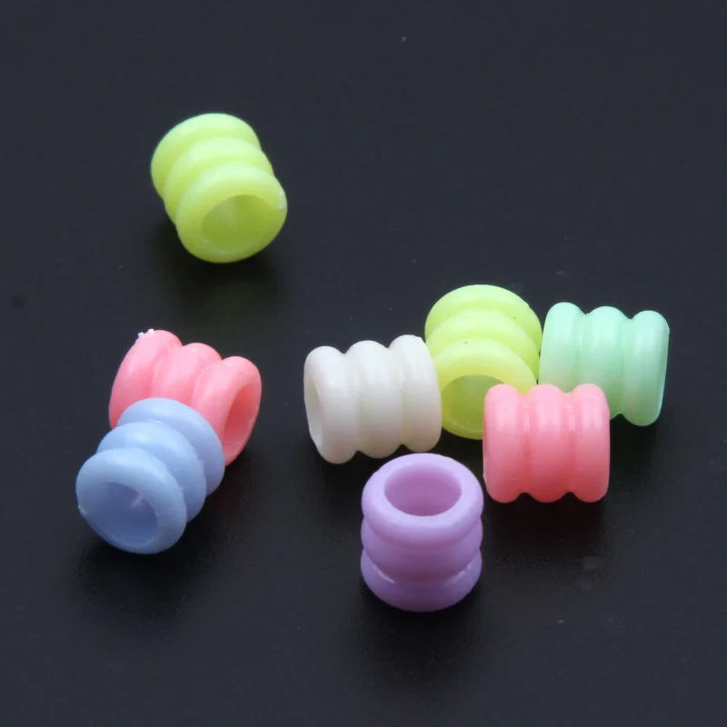 100Pcs/lot 7*7mm Candy Color Big Holes Acrylic Beads Loose Spacer Beads For Jewelry Making Bracelet Diy Dirty Braids Accessories