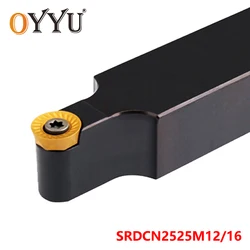 OYYU SRDCN SRDCN2525M16 SRDCN2525M12 Turning Tool Holder Lathe Cutter Arbor CNC Cutting Shank use RCMT Carbide Inserts Tools