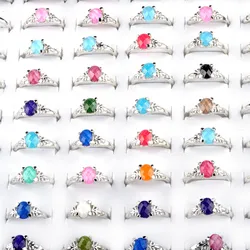 10 Styles Shiny Cute Crystal Animals Flowers Rings for Kids Women Mixed 10Pcs Lots Colorful Rings Jewelry Wholesale
