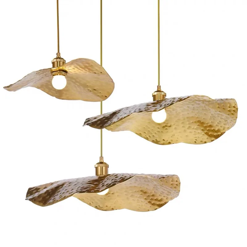 Nordic Modern Creative Luxury Lotus Leaf Pendant Lamp For Indoor Hotel Cafe Living Room Bedroom Dining Hanging Lighting