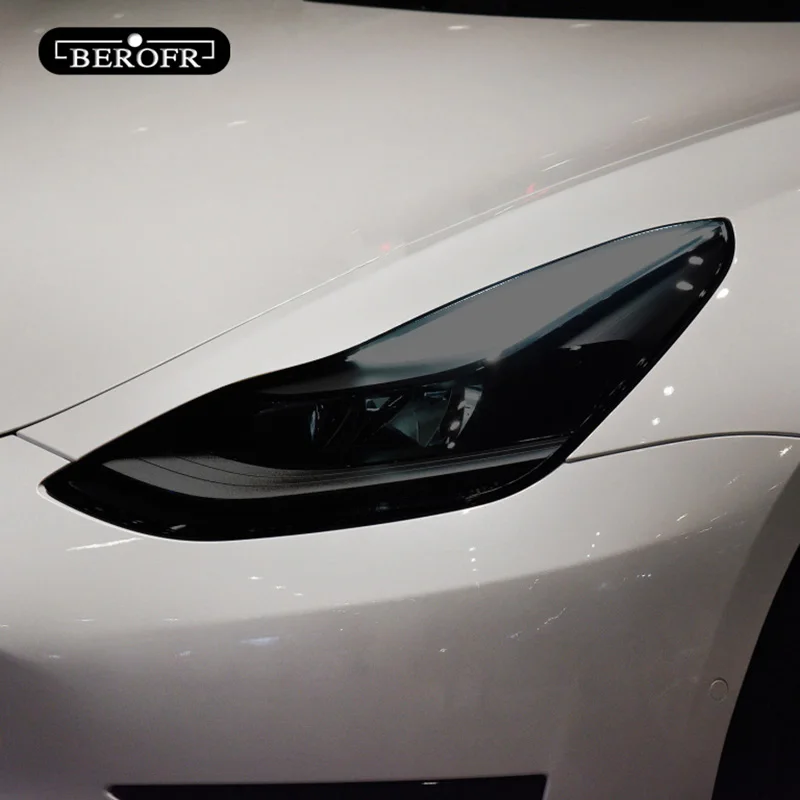 

Car Headlight Tint Black Protective Film Protection Taillight Transparent TPU Sticker Accessories For Tesla Model 3 2021 2017-On