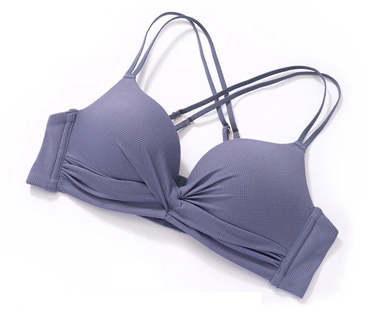 Women Fashion Bra Sets Padded Bralette Cross Back Push Up Underwear Sexy Wireless Lingerie