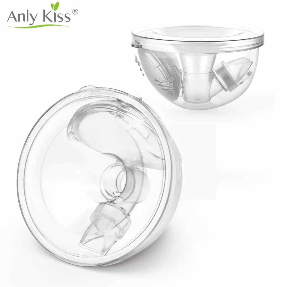 Anly Kiss 2 PCS/LOT Hands Free Breast Pump Collection Cup Wearable Breast Milk Collector Breast Milk Collector Cover