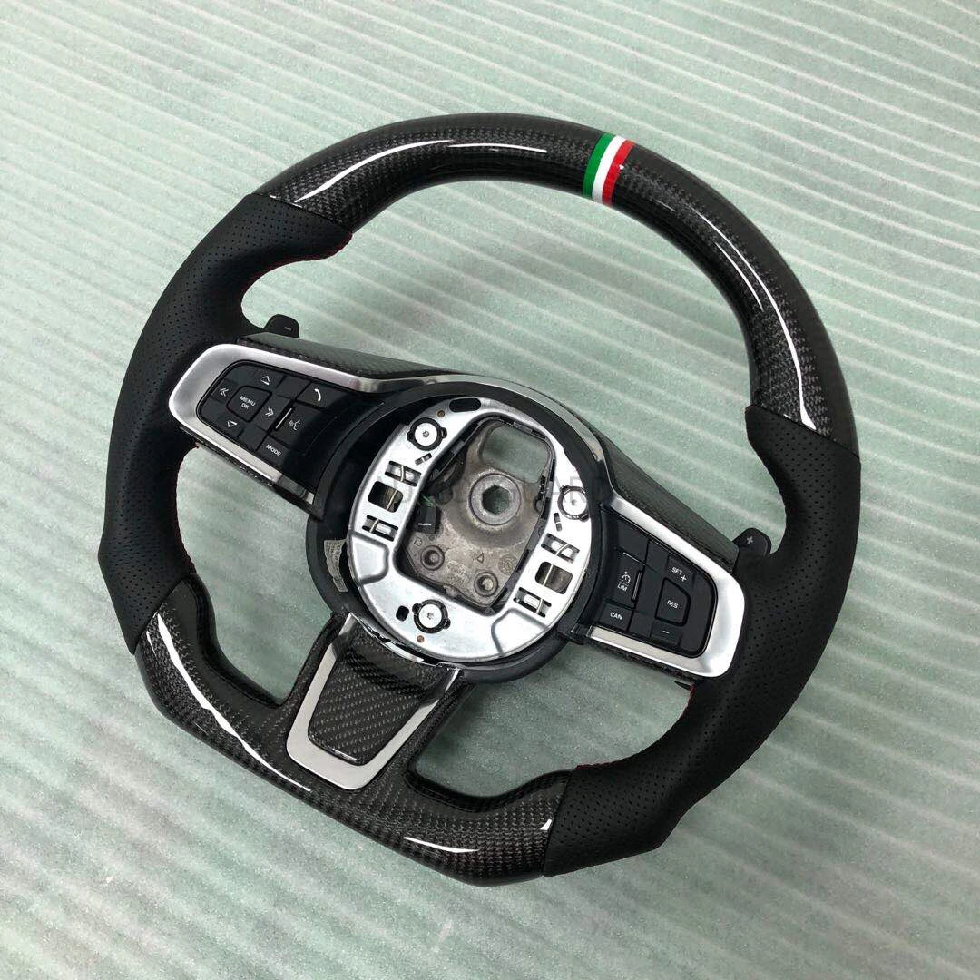 

Handmade High Quality Carbon Fiber Steering Wheel For Jaguar XE XF XJ Fir F-PACE for F-TYPE Steering Wheel