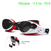 Prescription Summer Women Swimming Goggles Myopia Anti-Fog HD Silicone Diopter Diving Glasses  For Men