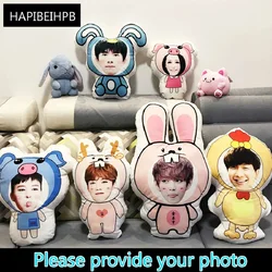 Cartoon doll pillow wedding decoration coussin photo custom cushion dog shaped pillow home decoration accessories almofada