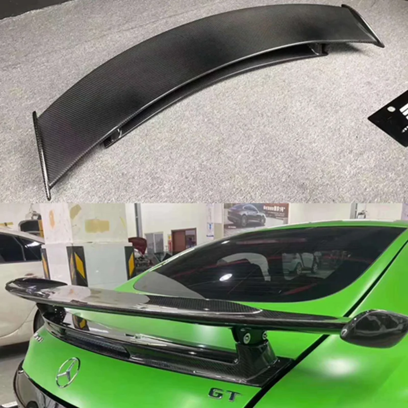 High Quality CARBON FIBER REAR WING TRUNK LIP SPOILER FOR Mercedes Benz GT GTS GTR AMG Coupe 2015 2016 2017 2018 2019 2020 2021