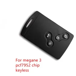 4 BUTTON Car smart keyless Key 434mhz pcf7952 Chip For Renault for Megane 3 for laguna 3 Key for Renault Key Card