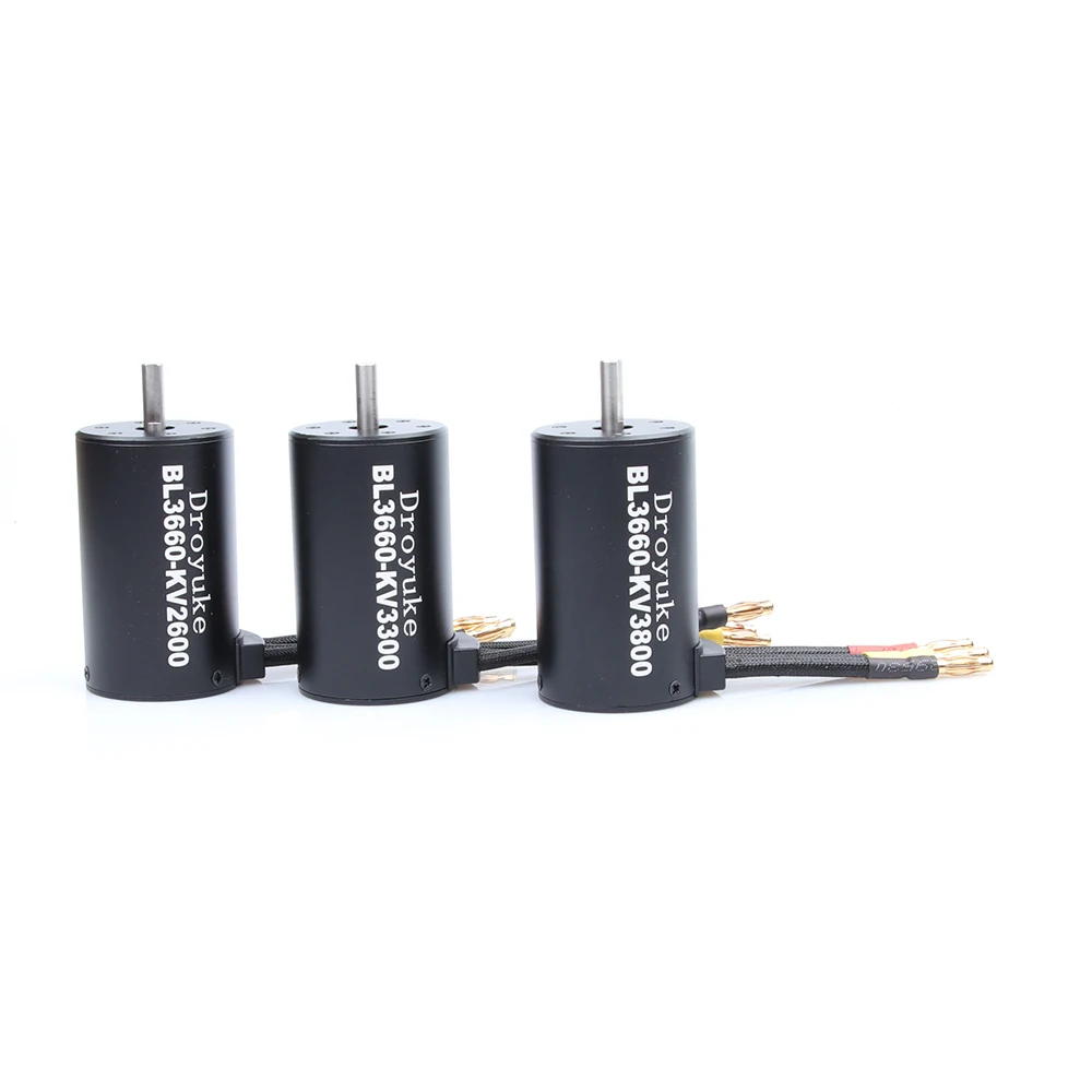 Waterproof 3660 2600KV/3300KV/3800KV&3670 1900KV 2150KV/2650KV Brushless Motor 80A/120A Brushless ESC Combo Set for 1/8 RC Car