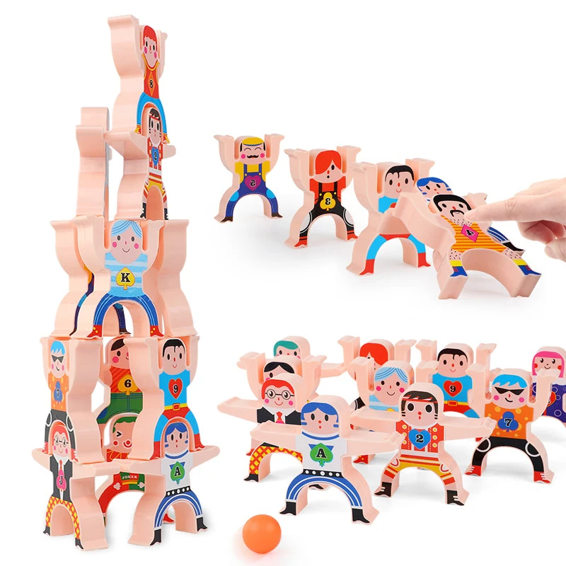 Hercules Evenwichtige Gestapeld Hoge Piramide Bouwstenen Voetbal Speelgoed Playhouse Ouder Kind Spel Cartoon Action Figure Kids Gift