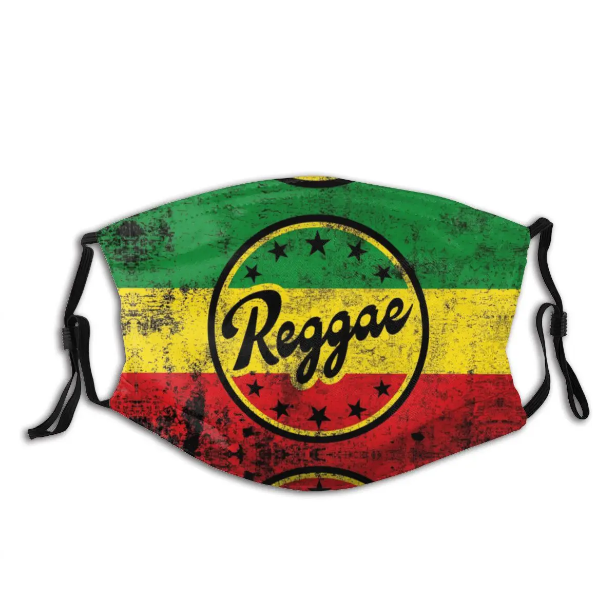 Reggae, Rastafari Flag, Reggae Flag Colors R322 Novelty R322 Activated Carbon Filter Mask