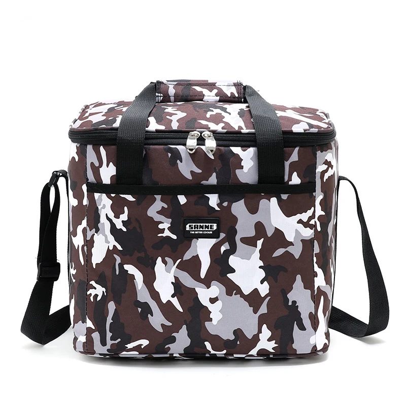 SANNE Cooler Bag Multifunctional New Style Camouflage Insulated Gathering Family Outdoor Picnic Portable Lunch Waterproof Box