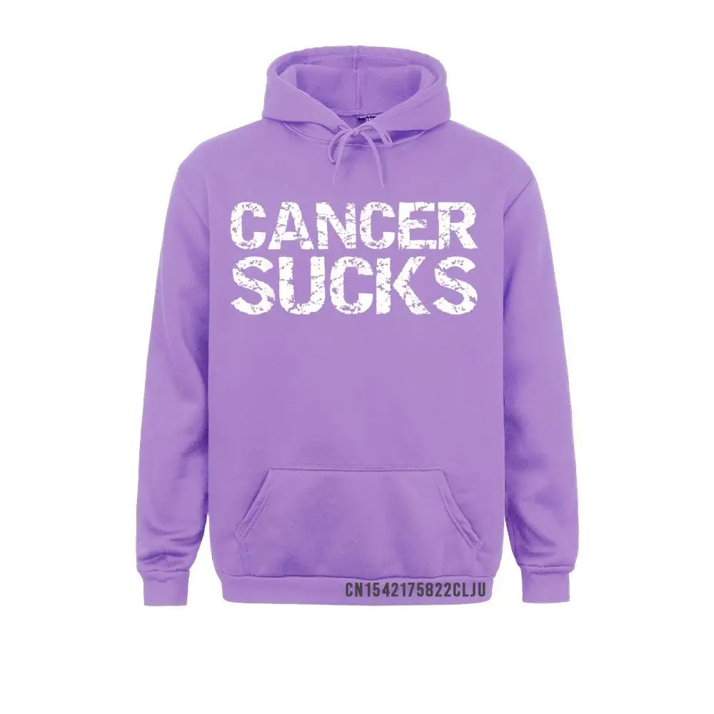 Funny Cancer Treatment Patient Gift Encouraging Cancer Sucks Warm Men Sweatshirts For Leisure Autumn Hoodies Classic Clothes