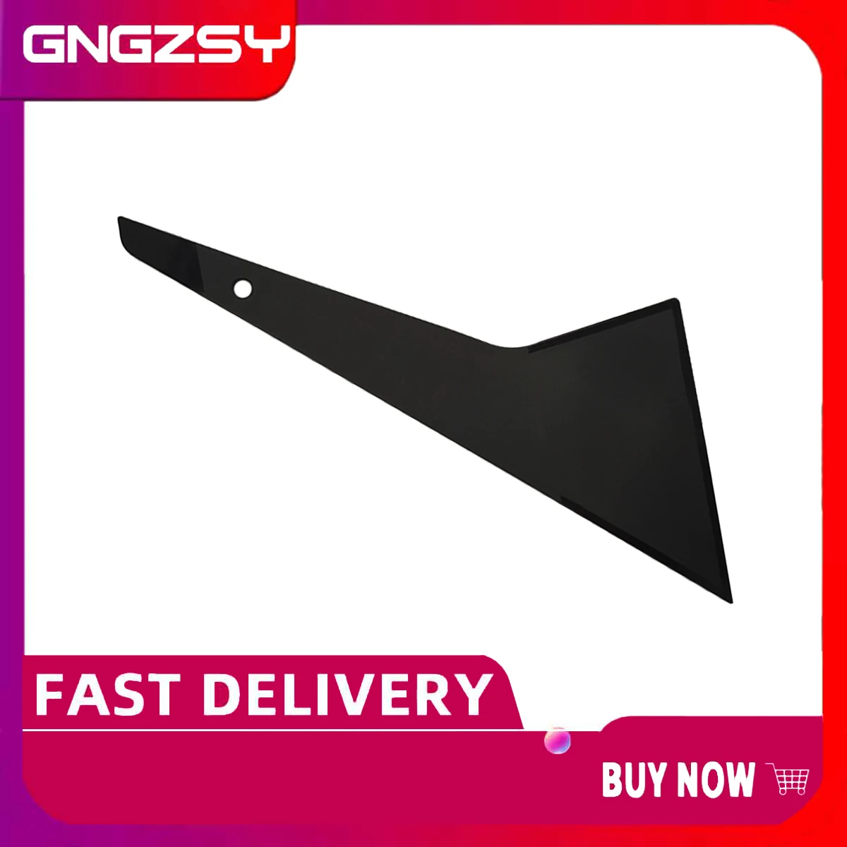 

12" Long Black Heat Resist Triangular Tint Scraper Window Tinting Remove Thin-edge Plastic Knife Squeegee Bevel Opening A77B