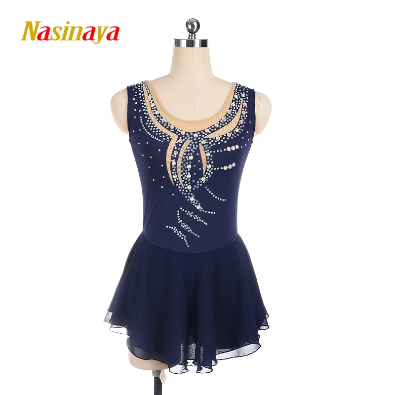 Nasinaya Figure Skating Dress Royal Blue Custom Competition Women's Children's Rhythmic Gymnastics Patinaje Performance