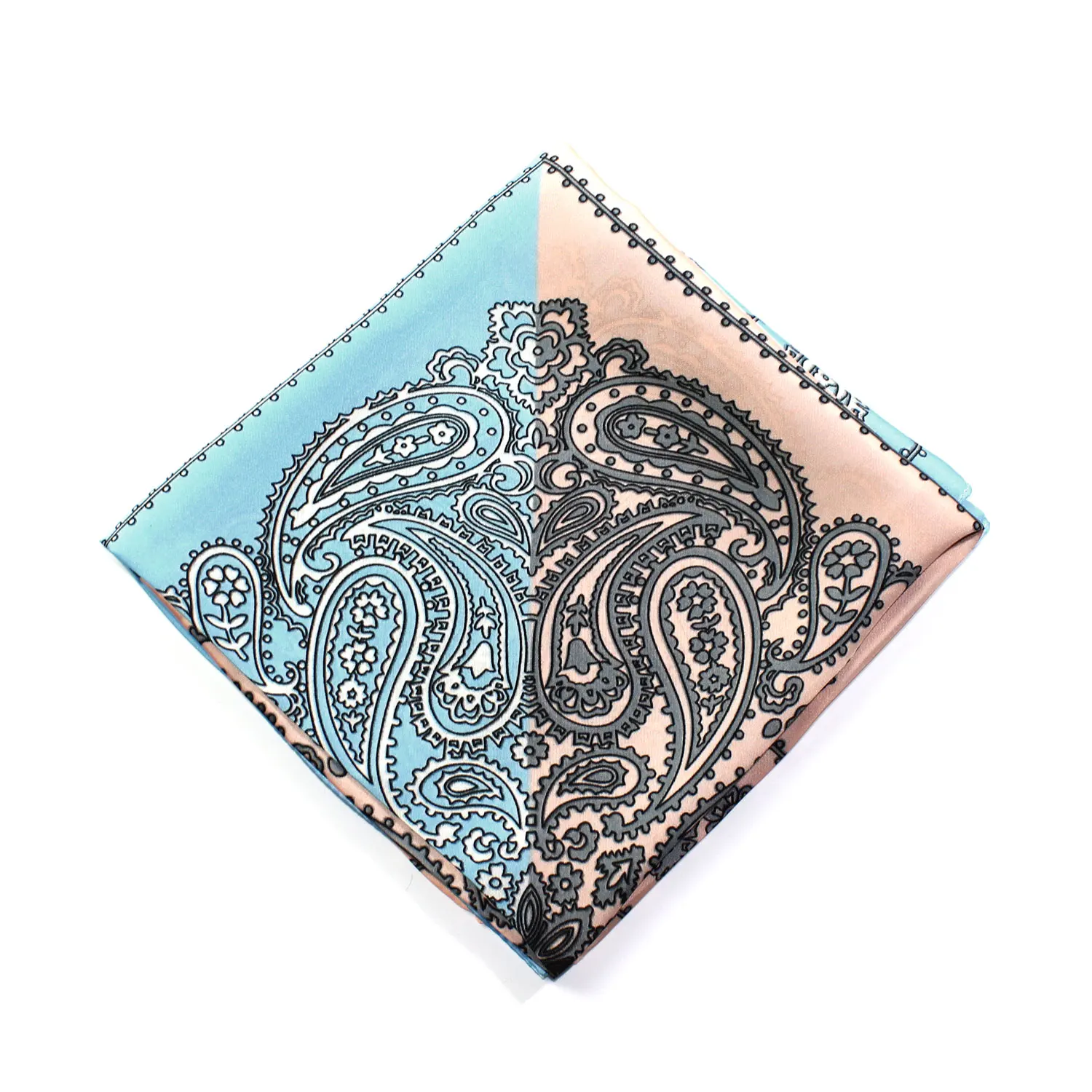 Paisley Bandana Square Silk Scarf Satin Winter Scarves For Women Men Print Pastel Luxury Patchwork Ladies Decorative 70cm x 70cm