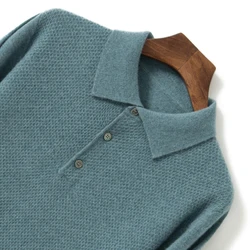 High-Grade New Autumn 100% Cashmere Sweaters Winter Fashion Clothing T-shirt Men's Sweater Solid Color Slim Fit Men Pullover
