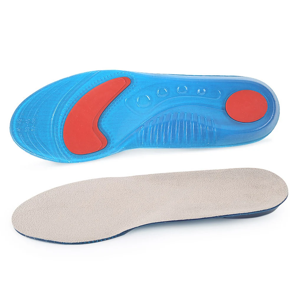 1Pair Sport Shoe Pad Anti-Slip SEBS Thicken Velvet Basketball Football Running Shoes Insole Orthopedic Massaging Shoe Inserts