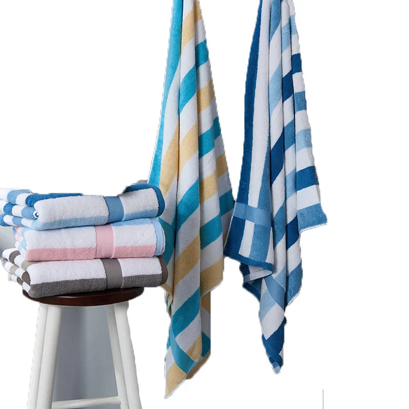 

90*180cm New Cotton striped bath towel for Men toalla Washcloth Hotel Towel Beach Towel Camping Shower Towels Bathroom