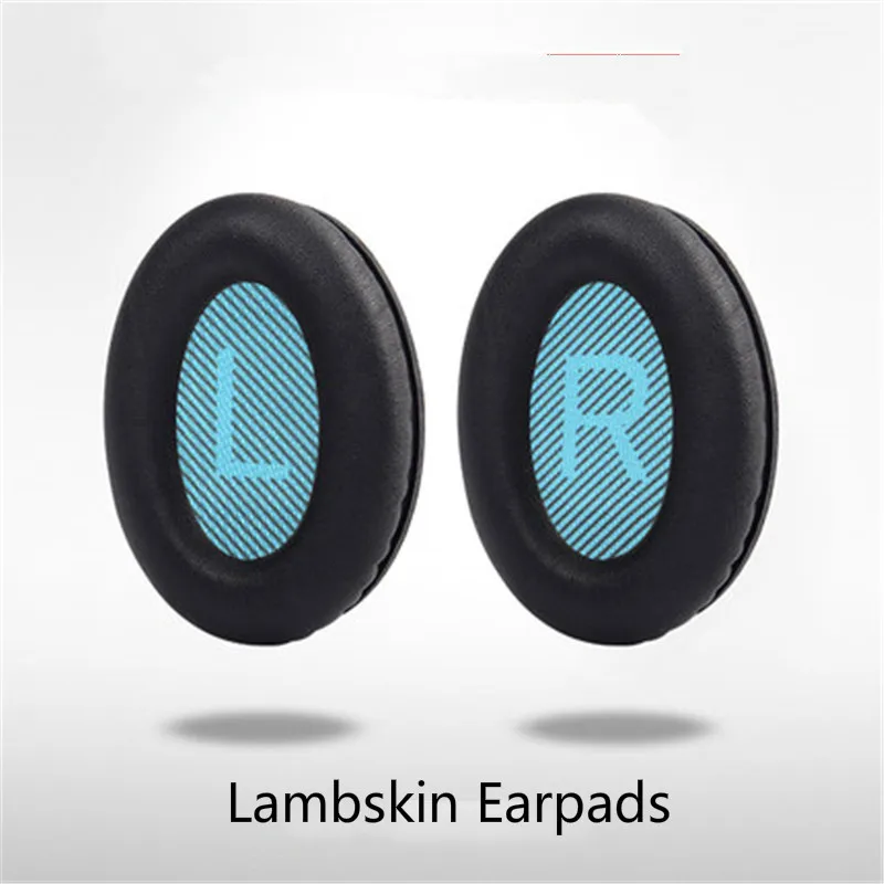 Genuine Leather Sheepskin Headset Foam Cusion Replacement Earpads Lambskin Sponge Cover for BOS QC35 QC25 QC2 Headphone